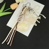 DIY Jewelry Starfish Shell Keychain Pearl Bow Key Ring Fashion Mobile Chain Pendant  Women Girls