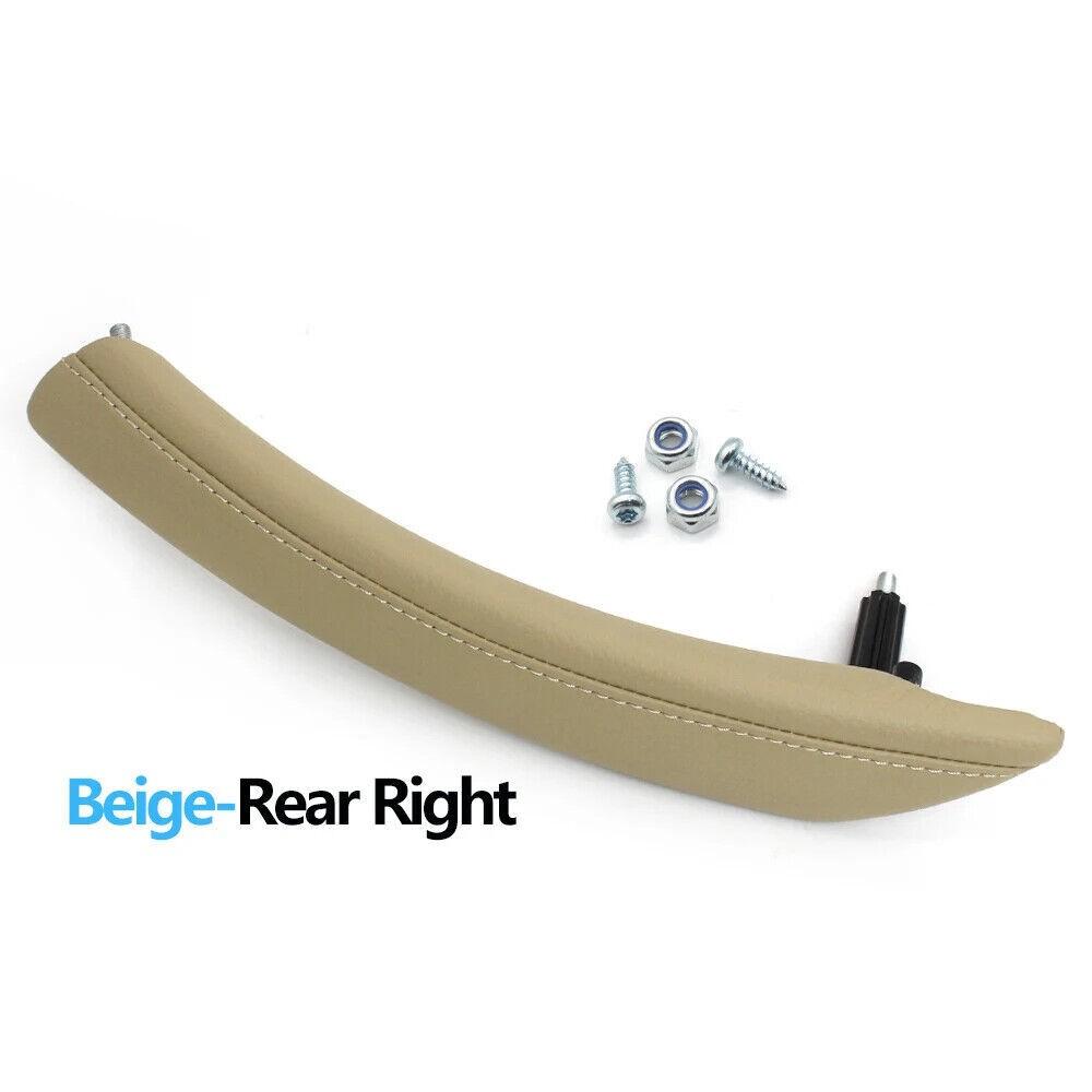 1x Passenger Door Interior Pull Handle Leather Cap Assembly for BMW 5 E60 06-10