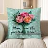 Home Decor Floral Mom, You'Re The Greatest Cushion Pattern Cushion Cover Suitable For Sofa Bedroom Car Pillow Cover