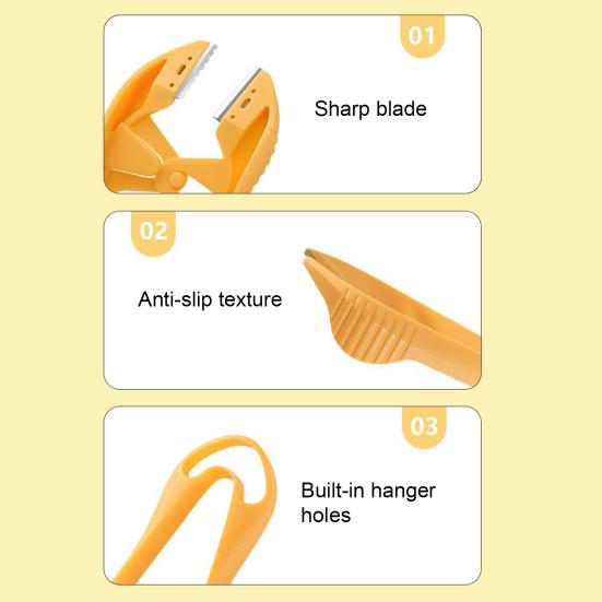 3Pcs Portable Garlic Peeler Ergonomic Garlic Tweezers Manual Garlic Skin Remover Clips Garlic Peeling Tool for Quick Meal Prep Outdoor Cooking