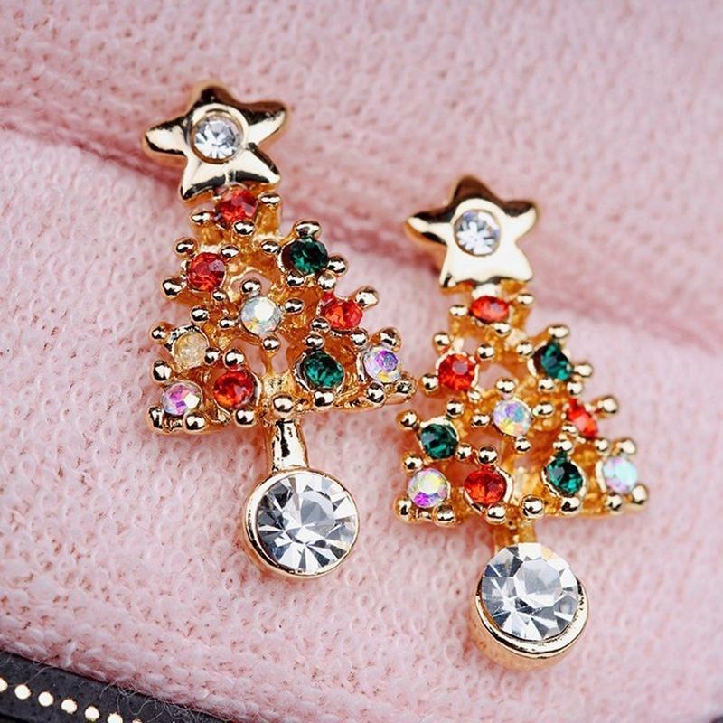 1 Pair Elegant Lady Christmas Tree Star  Earrings  Jewlery