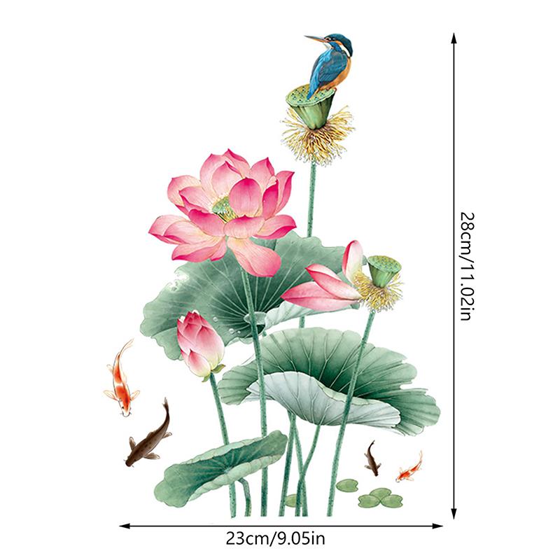 WC Stickers Toilet Plant Floral Wall Sticker For Bathroom Toilet Lid Sticker Decal Self Adhesive Mural Home Decoration