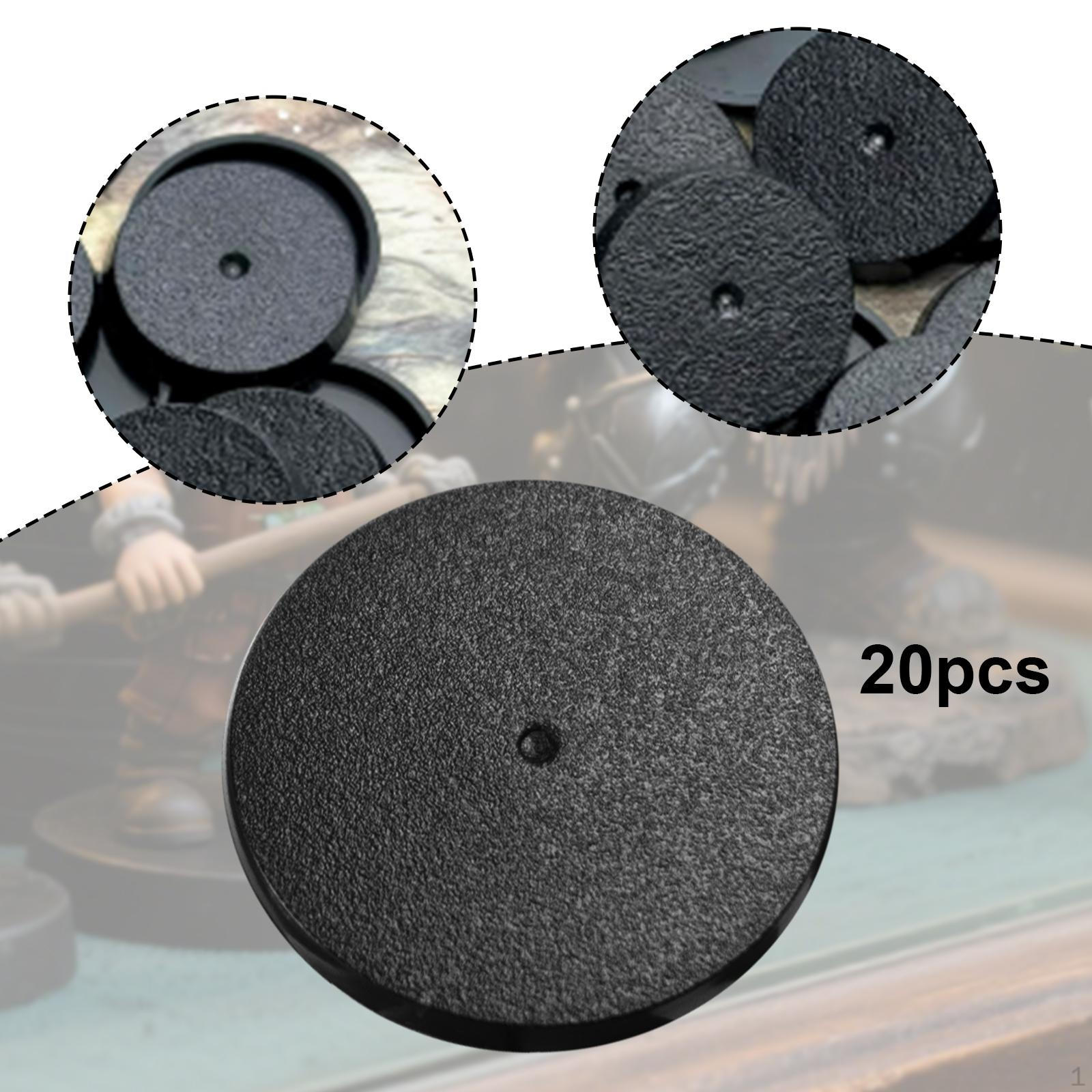 

Модель основания 32 мм игровые аксессуары черные круглые для настольных игр дисплей пластина круглая 20pcs