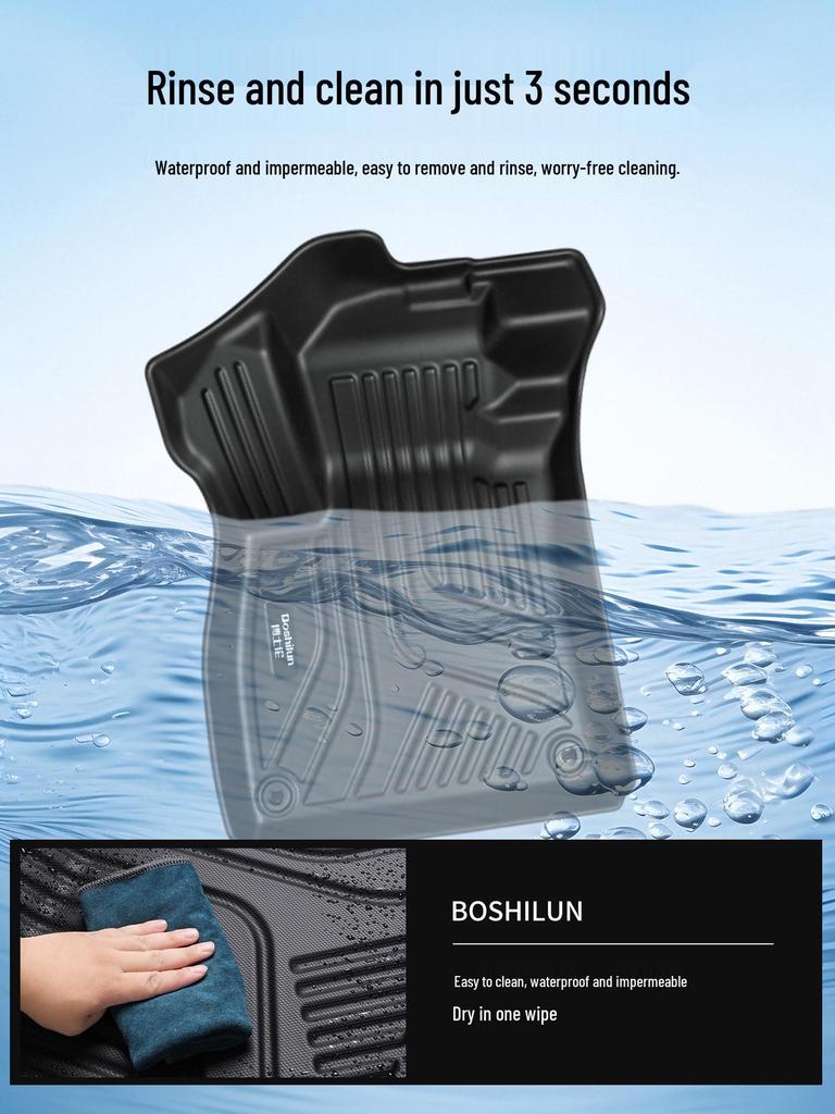 Partially Wrapped TPE Floor Mats for Mazda 3, CX-5, CX-4, CX-30, and Mazda 6