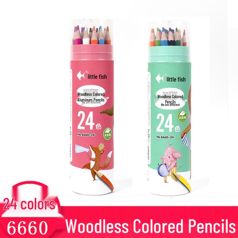 Little Fish Yellow Hexagonal Colored Pencils Set for Students - Custom Logo Available