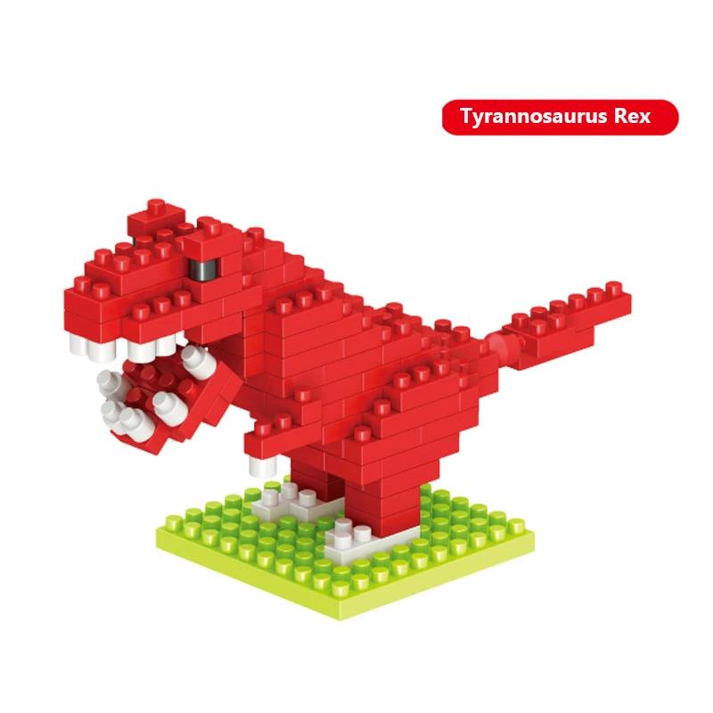 

Mini Animals Building Blocks 3D Dinosaur Tyrannosaurus rex Velociraptor Diamond Miniature Figures Model Children Educational Toy