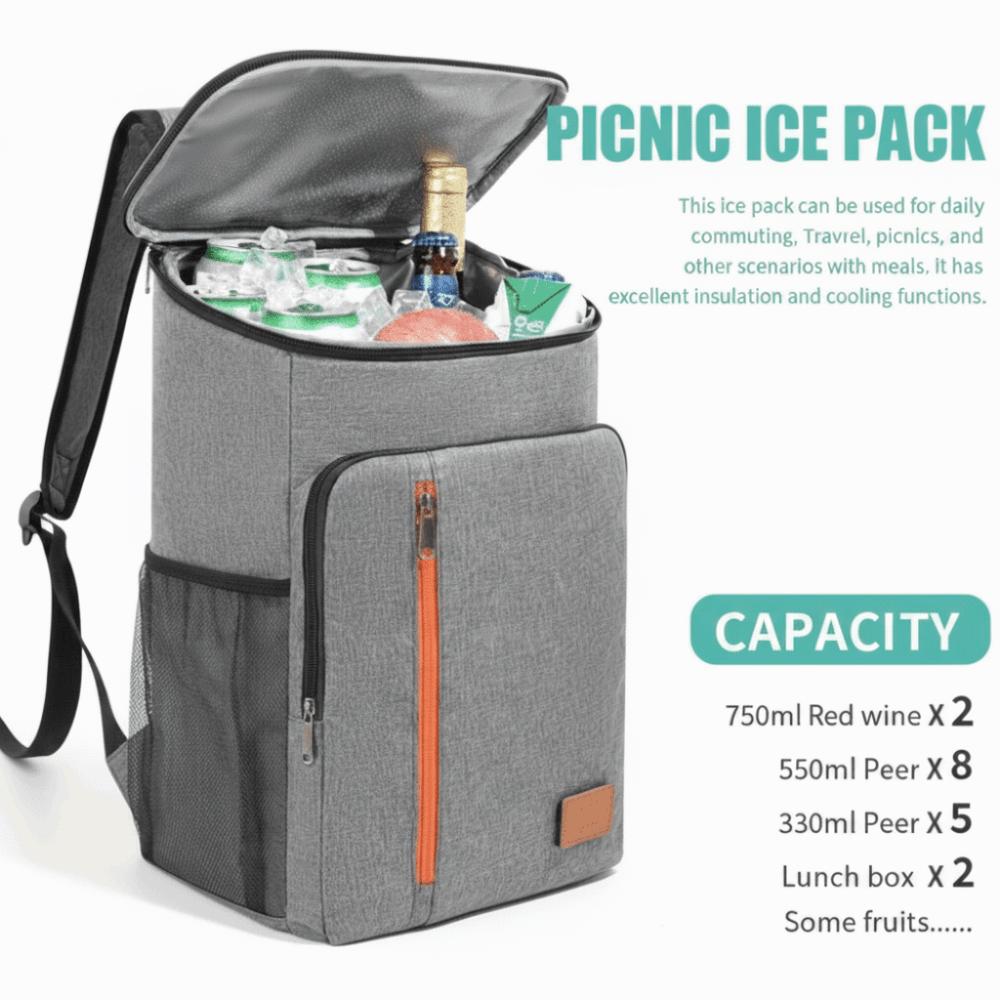 Oxford Insulated Backpack Insulated Large Capacity Cooler Bag Portable Thermal Lunch Bag  Picnic