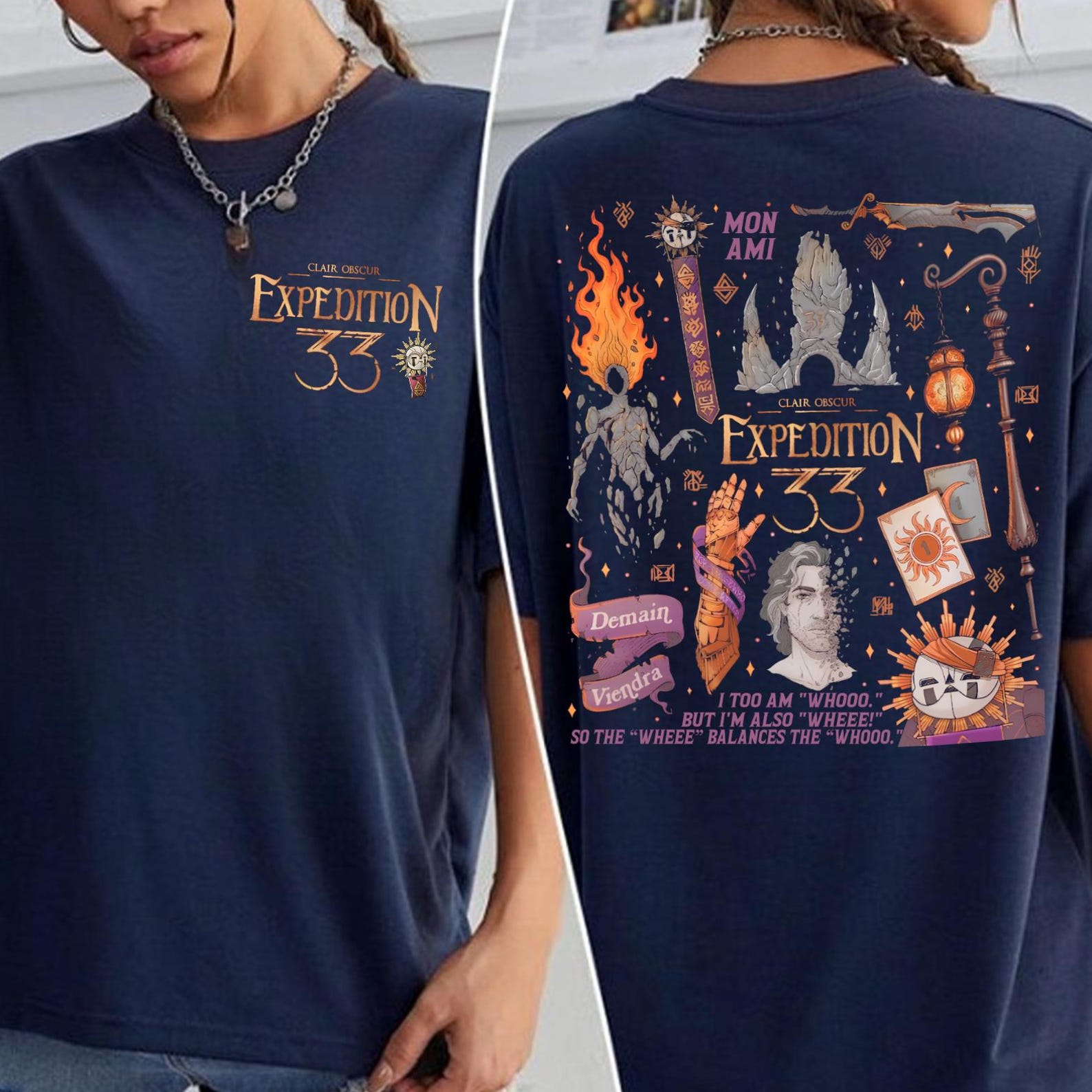 Clair Obscur Expedition 33 Shirt, Whee Whoo Expedition Shirt, Esquie Game Of The Year TShirt, Gamer Gift Tee, Gamer Gift Tee, Video Gaming 2XL