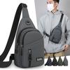 Waterproof Nylon Chest  Bag - Men's Crossbody Sling Backpack, Compact Shoulder Messenger Bag, Travel & Outdoor Hiking Pack