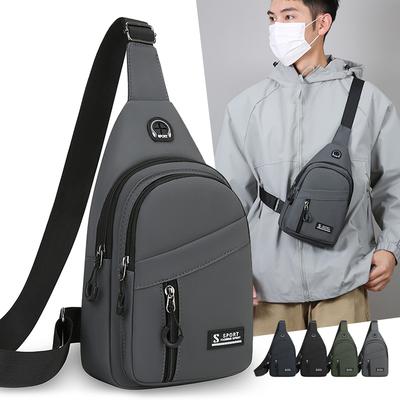 Bolsa de Pecho Impermeable de Nylon - Mochila Bandolera Cruzada para Hombre, Bolso Mensajero Compacto de Hombro, Mochila de Viaje y Senderismo al Aire Libre