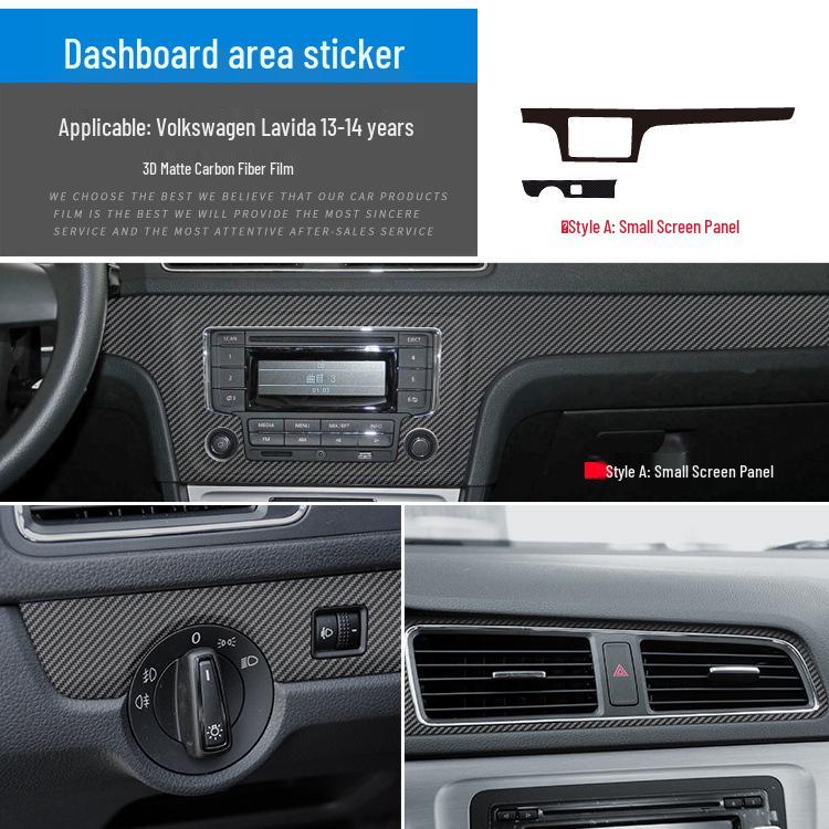 Volkswagen 13-14 Lavida Interior Carbon Fiber Decorative Film Sticker - No-Fade Replacement