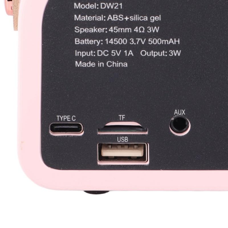 Retro Bluetooth Speaker BT 5.0 Type C Vintage Portable Wireless Bluetooth Speaker For Kitchen Desk Bedroom Office Party