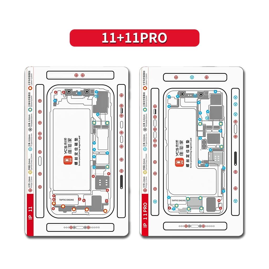 YCS Screw Storage Magnetic Pad For iPhone X XR XS 11 12 13 14 15 16 PRO MAX PLUS MINI Screw Memory Pad Storage Repair Tools