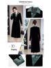 Spring V-Neck Gold Velvet Long Sleeve Dress for Middle-Aged and Elderly Women