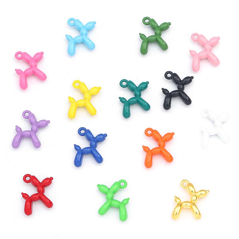 4-10Pcs Alloy Drop Oil Enamel Puppy Dog Charms Pendant Beads for DIY Jewelry Making