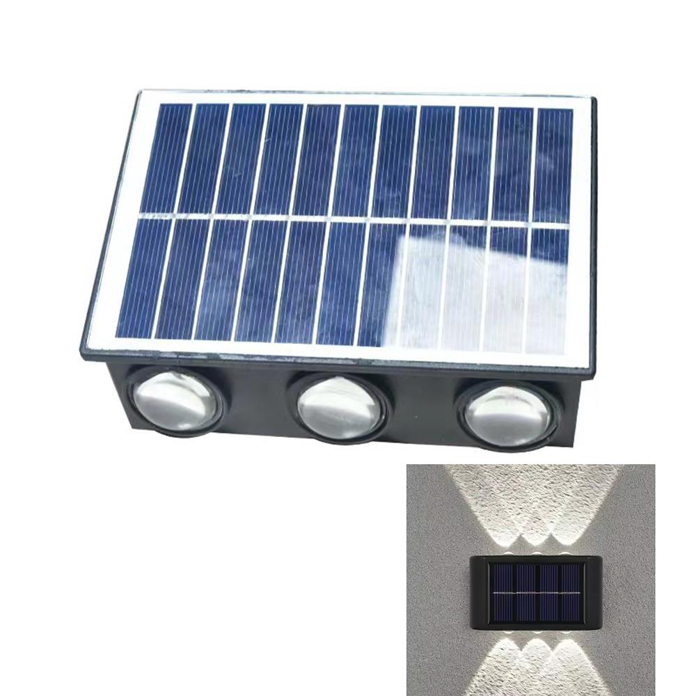 Warm/White/RGB Lights Solar Wall Lamp IP65 Waterproof Automatic Outdoor Lighting  Courtyard