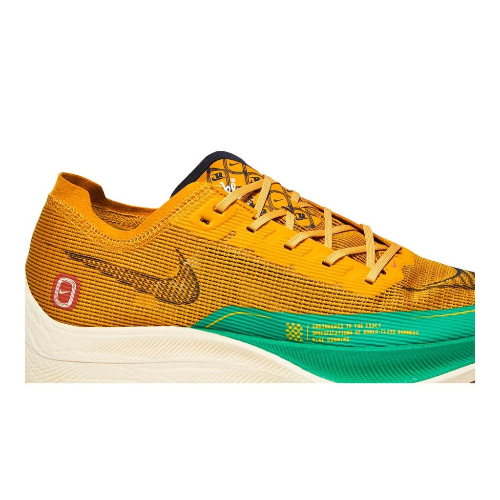 Nike ZoomX Vaporfly NEXT% 2 'Темная сера Стадионный зеленый' (унисекс) Темно-сернистый / Стадионный зеленый / Светло-сиенна / Грозовой синий Беговая обувь