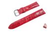 Crocodile Watch Replacement Alligator Leather with for and 26mm Watches [Pelgio] Strap, Strap, Men's, Handmade, Buckle, 18mm, 20mm, 22mm, 24mm, (Ruby