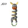 Durable Tug of War Rope Toys Squeaky Dog Toy with Pull Rope, Plush Toy, Indestructible for Aggressive Chewers Spiral Animal Interactive Small