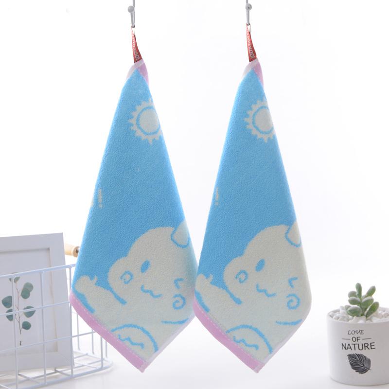 Cotton Cartoon Baby Small Square Towel, Pure Cotton Terry Children'S Face Washing Small Towel, Kindergarten Baby Face Washing Saliva Towel