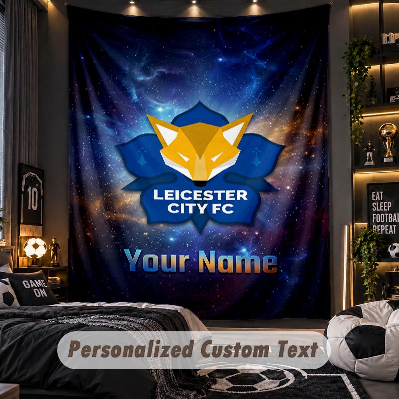 TapestryLeicester City Custom Name Text Personalized Wall Hanging Tapestry Home Wall Decor