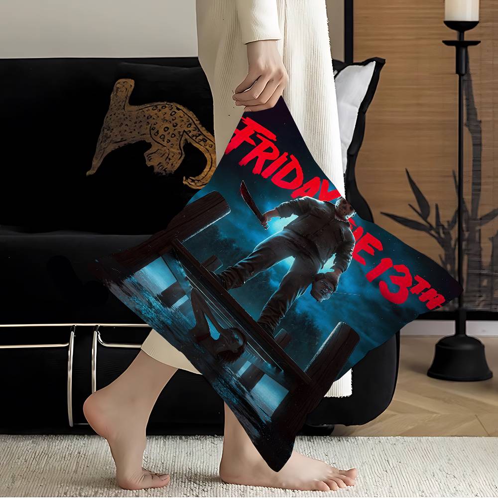 Jason V-Voorhees Horror Personalized picture text home decorative pillows Household Gifts 45x45cm