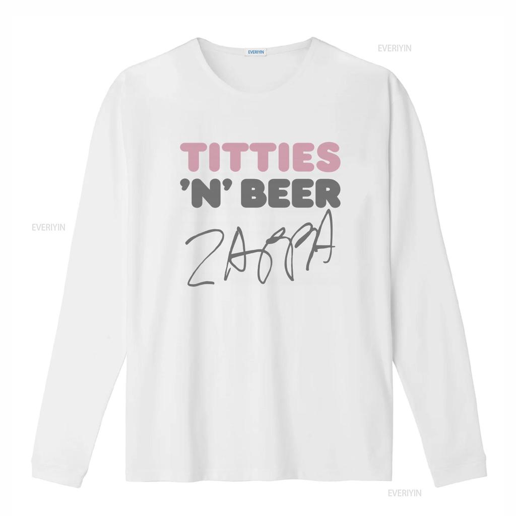 Frank Zappa Titties N Beer Rock Tour Maglietta da Concerto Cotone Pesante Edizione Limitata Taglia dalla S alla 2XL Vintage USA Lavata Moda