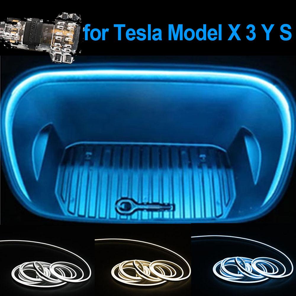 ZPK1 5M Tesla Interior Lights Bar Led Trunk Frunk Lamp For Tesla Model 3 Y S X Neon Atmosphere Led Strips Auto Lighting Accessories