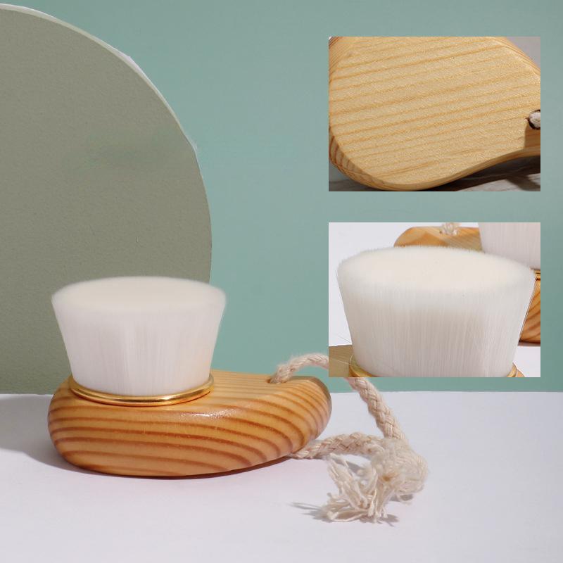 Wooden Handle Washing Brush Facial Cleanning Manual Makeup Face Brushes Fofr Beauty Salon Home Girl Cosmetic Tool