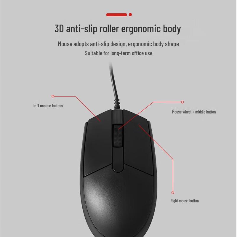 Lenovo KM102 Wired Keyboard and Mouse Combo