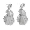 Exaggerated Metal Large Lip Drop Earrings for Women Ladies Personality Red Beaded Splicing Dangle Earrings Jewelry Accessories