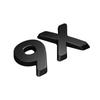 Black Decorative Covers for Zeekr 9X Car Logos - Front & Rear Metal Protection Accessories