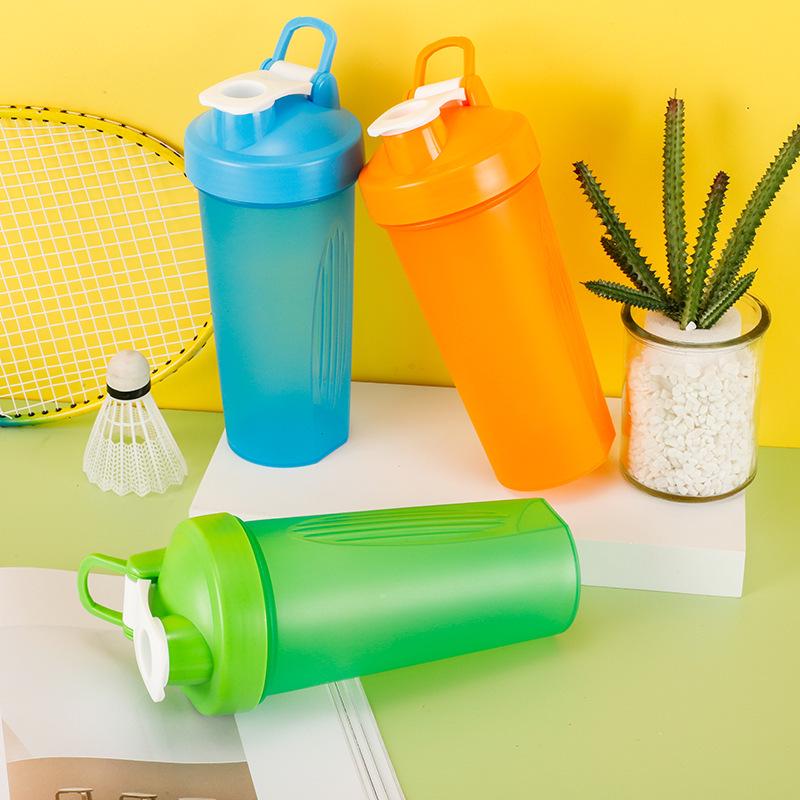 600ML Large Capacity Fitness Shaker Cup with Handle for Protein Shakes, Customizable LOGO
