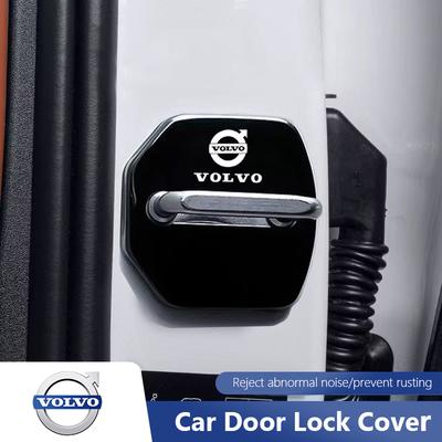 4Pcs Car Door Lock Cover Case Stickers Accessories For ES90 EC40 EX40 EM90 XC90 V90 V60 XC60 V40 S80 S60 S90 C40 XC40 V70