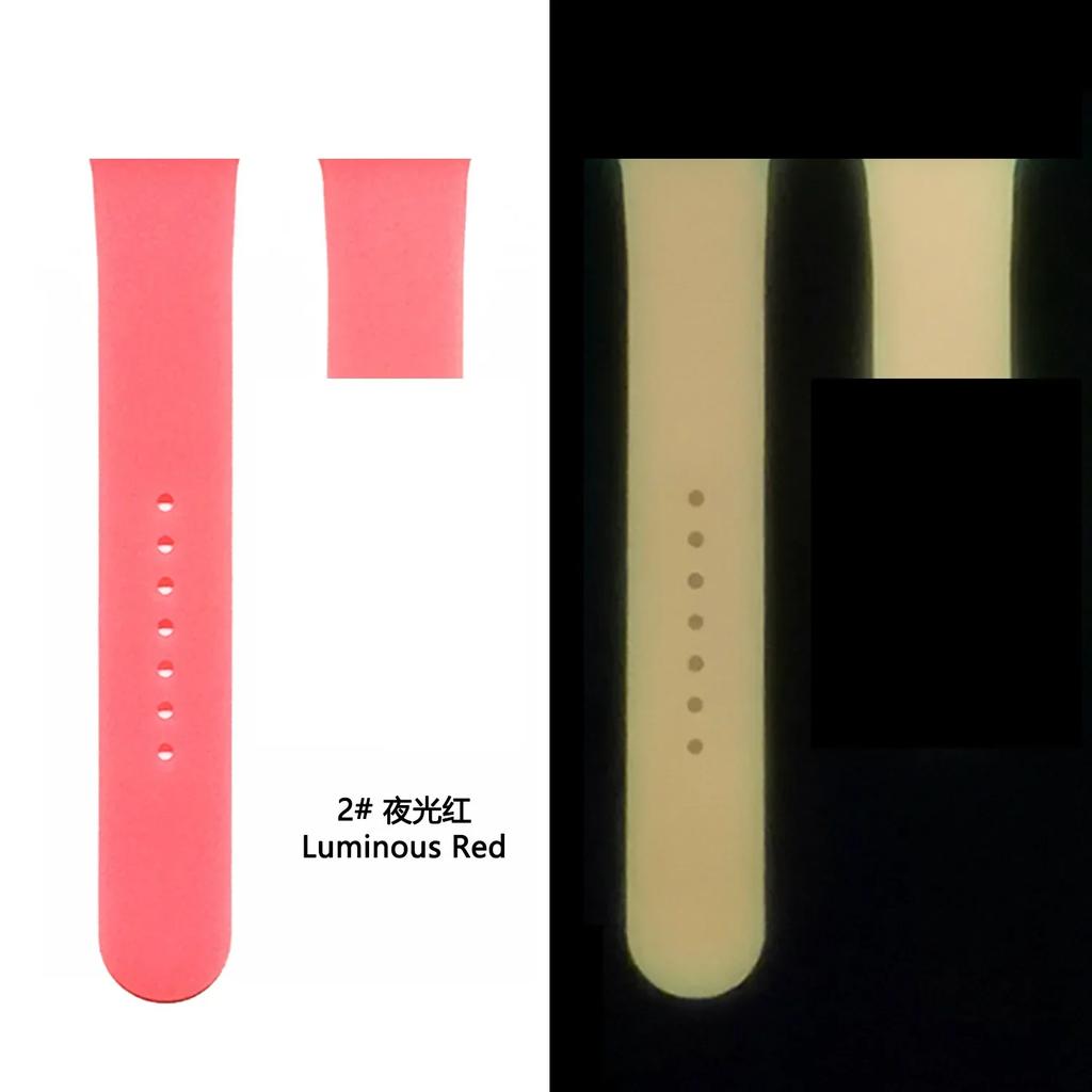 Świecący Silikonowy Pasek Do Apple Watch Band Ultra2 Sport Loop Bransoleta Do Iwatch10 9 8 7 6 5 4 Se 49/46/45/41/42/44/42/40/38mm