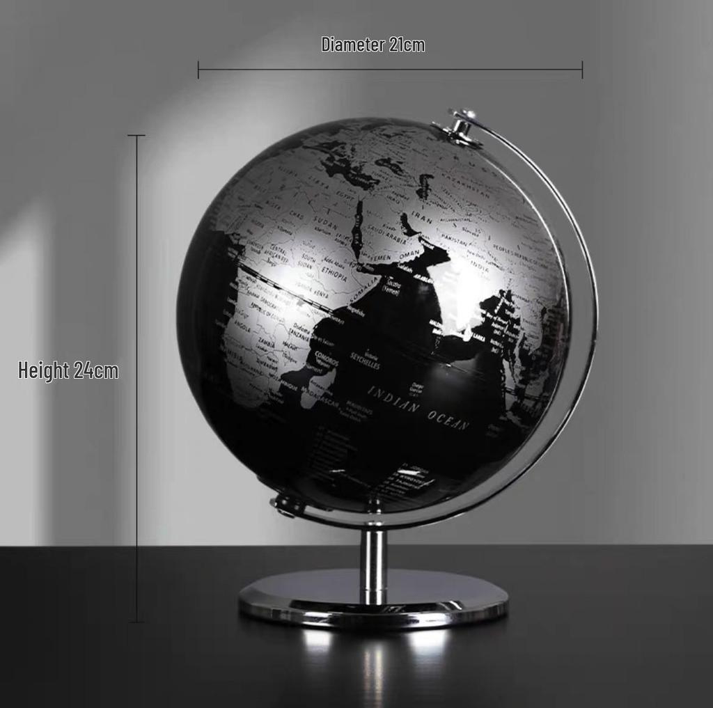 European Globe Desktop Ornament for Office Decor