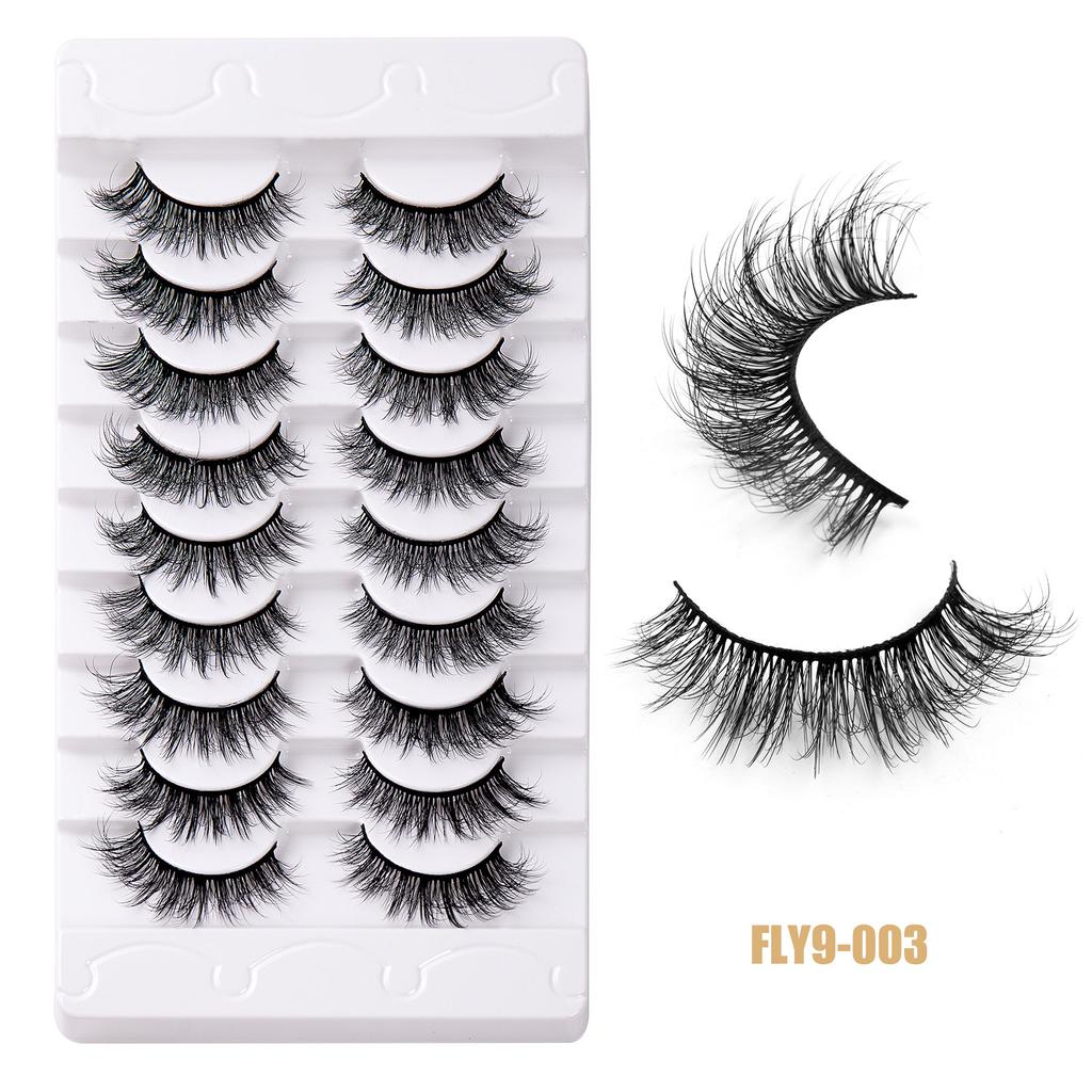 9 Pairs Of Imitation Mink Thick False Eyelashes Daily Natural Eyelashes Simulation Curled Eyelashes