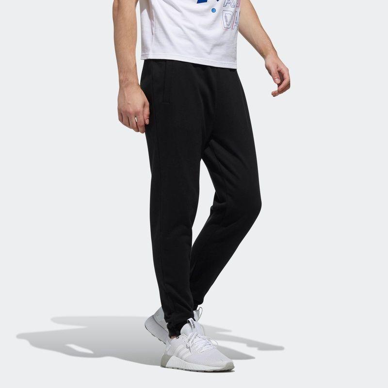 Adidas Neo Letter Print Breathable Casual Sports Pants Men Bottoms Black DZ4873