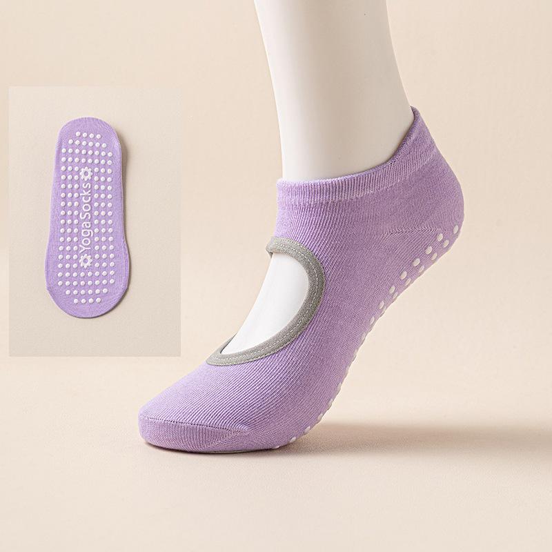 Women's Non-slip Yoga & Pilates Socks - Sweat-Absorbing, Low-cut, Silicone Grip for Indoor Fitness