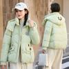 Women's Winter New Down Cotton-padded Jacket Short Removable Cap Loose and Thin Cotton-padded Jacket Thickened Cotton-padded Jacket Jacket