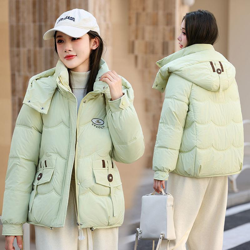 Women's Winter New Down Cotton-padded Jacket Short Removable Cap Loose and Thin Cotton-padded Jacket Thickened Cotton-padded Jacket Jacket