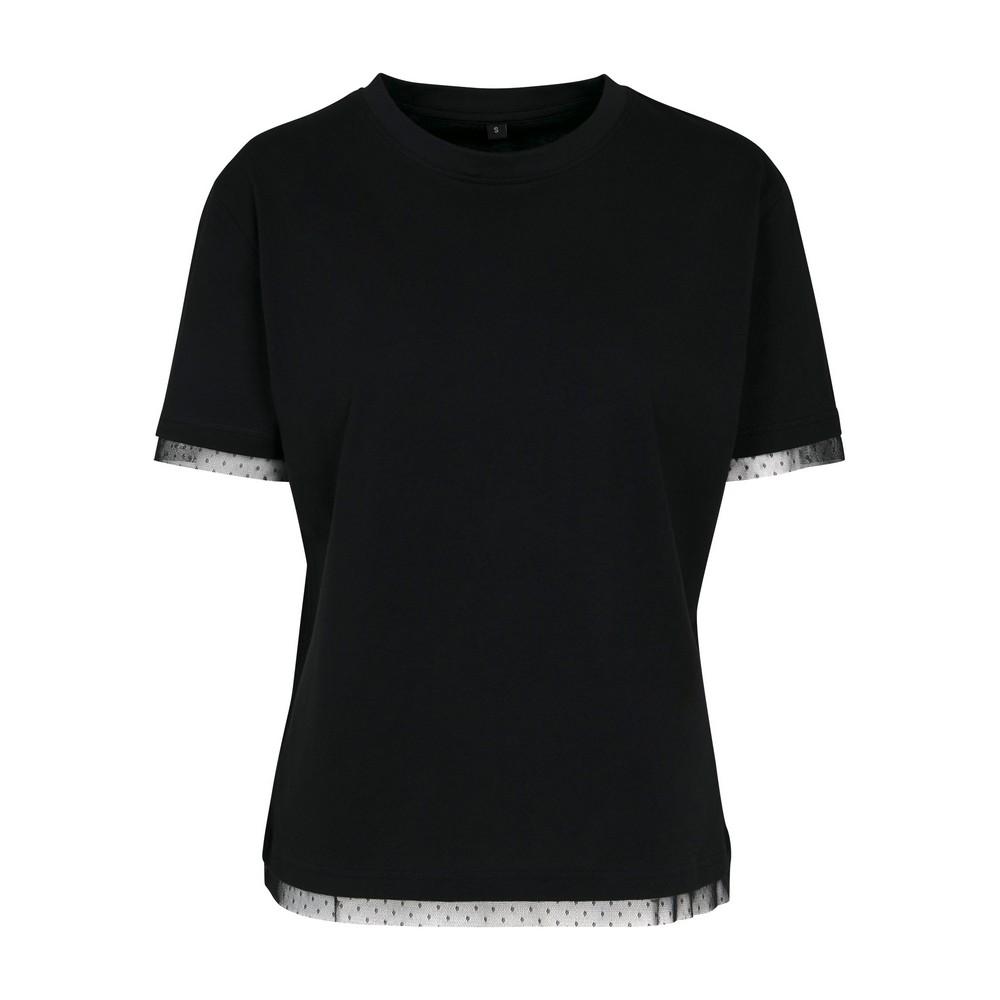 Build Your Brand Womens/Ladies Lace Detail T-Shirt