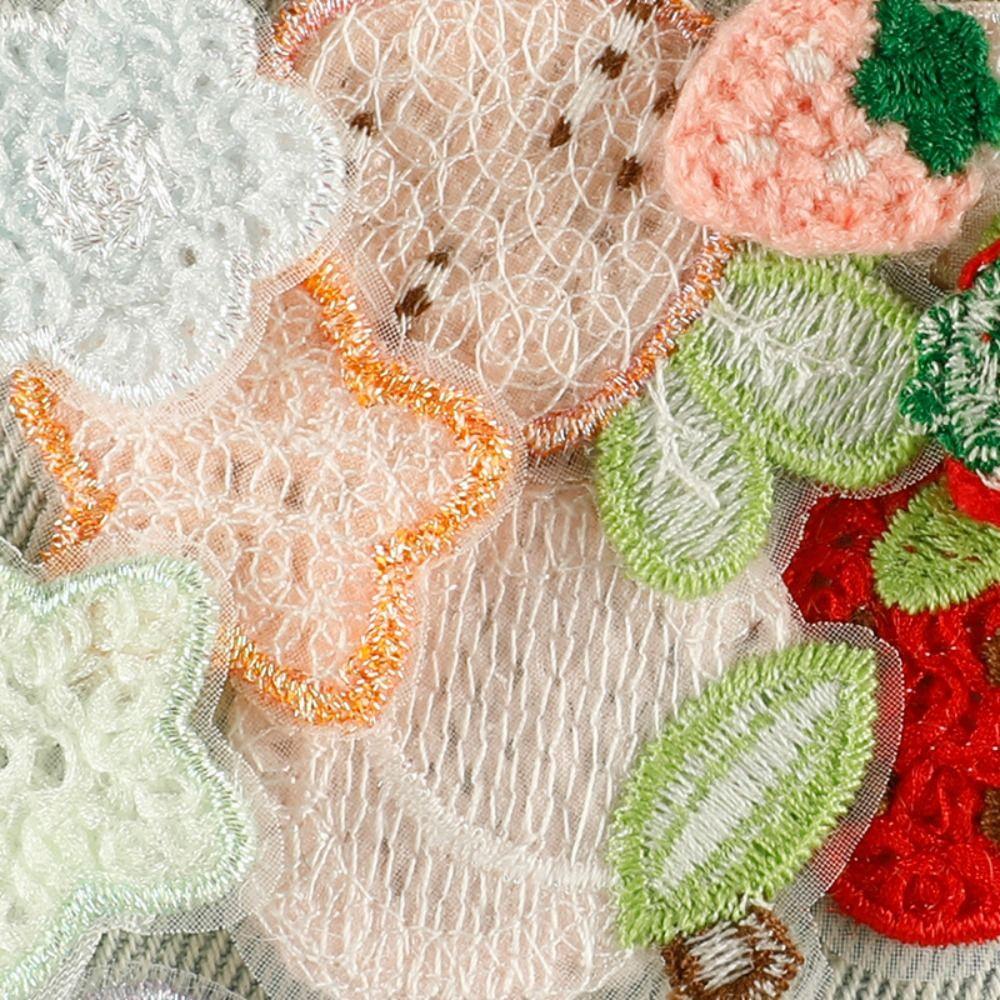 Heart Strawberry Clothing Patches Sew-on Embroidered Fabric Patch Clothing Badge Patch