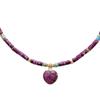 Y2K Fashion Light Luxury Simple 7 Colors Chakra French Love Short Clavicle Necklace Choker Holiday Gift Jewelry