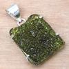 Pendant Moldavite Gemstone Valentine'Day Gift Silver Jewelry 1.75"