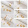 Zinc Zinc Alloy Flower Jewelry Set Geometric Women Jewelry Suit Sweet Necklace Earrings Bracelet Set  Wedding