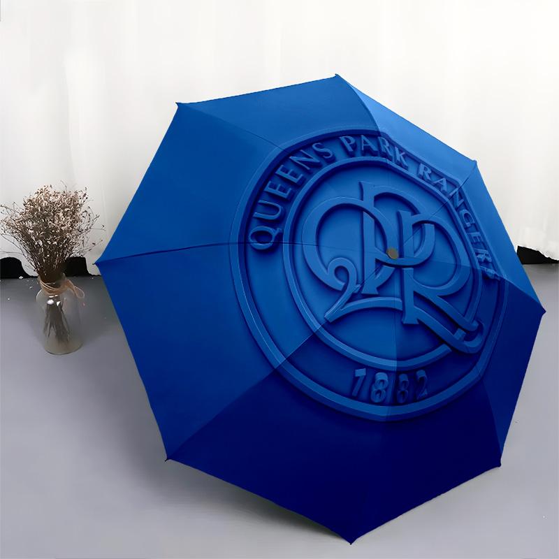 Queens Park Rangers Football Clubpattern, Automatic Folding Umbrella, Portable and Foldable Design, 8 Ribs, a Christmas or Birthday Gift.