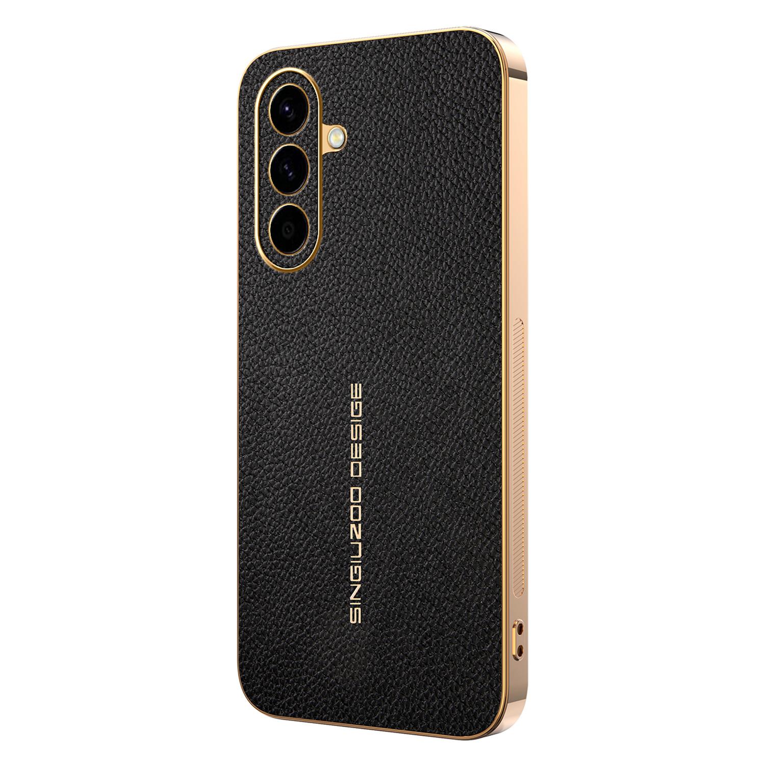 

Для Samsung Galaxy A57 5G Чехол Защита от царапин Текстура личи ТПУ Кожа PU Задняя крышка телефона
