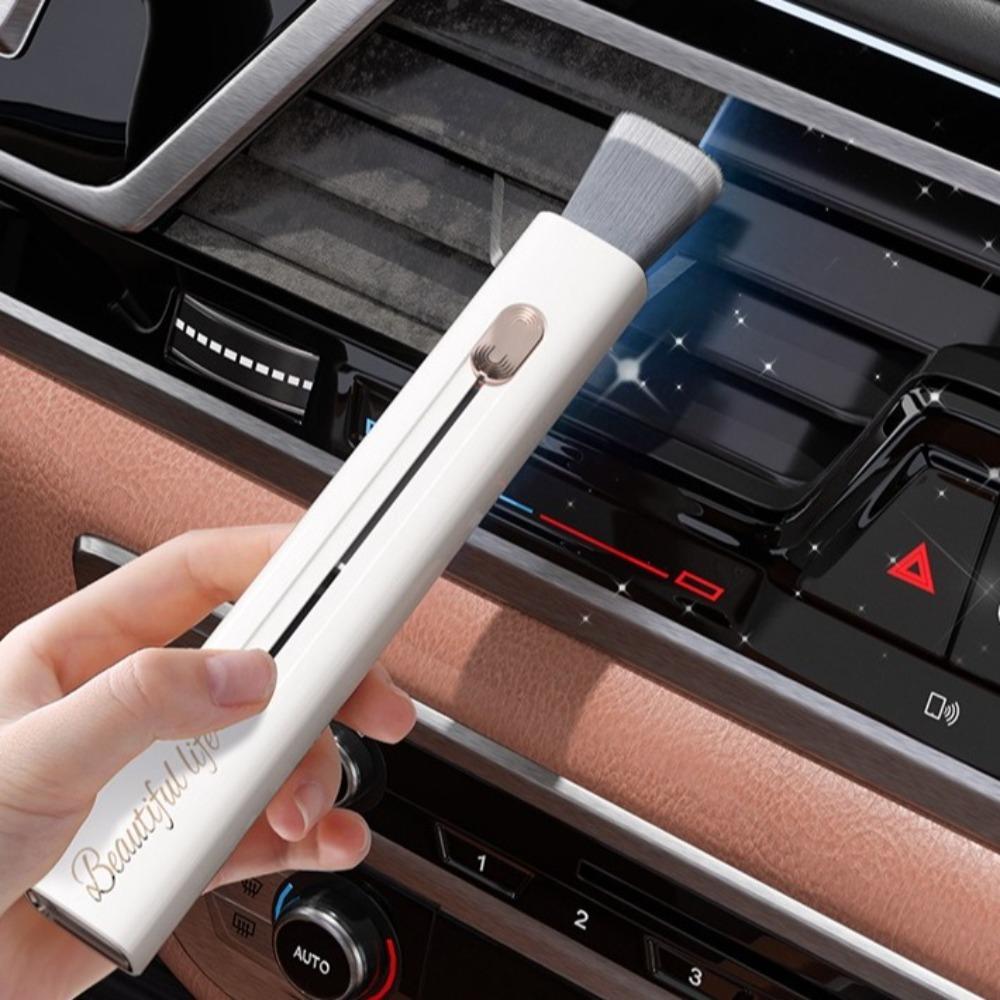 

Soft Car Crevice Dust Removal Brush Multi-Purpose Interior Cleaning Brush Vent Cleaning бежевий
