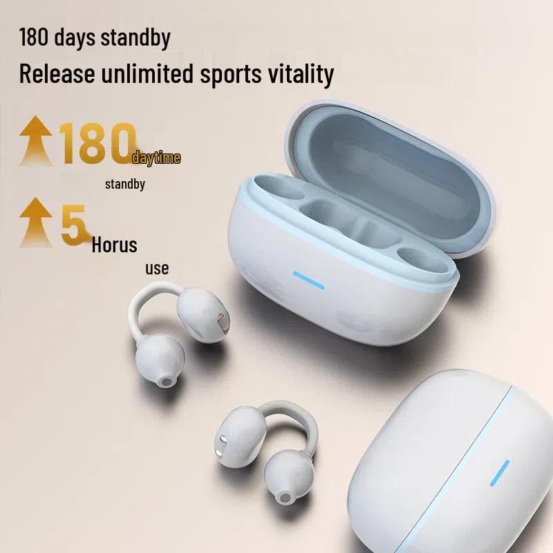D04 Clip-on Long-Lasting Wireless In-Ear Headphones with Digital Display